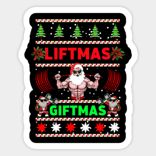 Santa Liftmas Giftmas Sticker